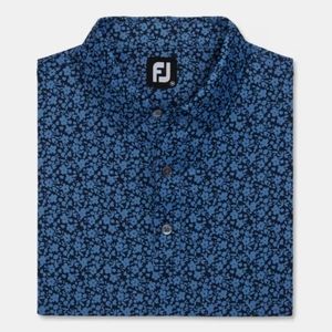 Men's Navy Floral FootJoy Polo